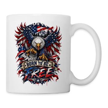 Born To Be Free Eagle - Coffee/Tea Mug - white - Right