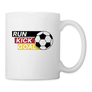 Run Kick Goal - Coffee/Tea Mug - white - Right