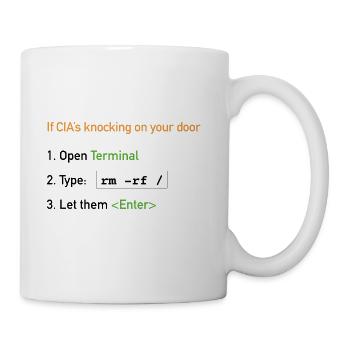 Useful Guide: If CIA's Knocking On Your Do [Dark] - Coffee/Tea Mug - white - Right