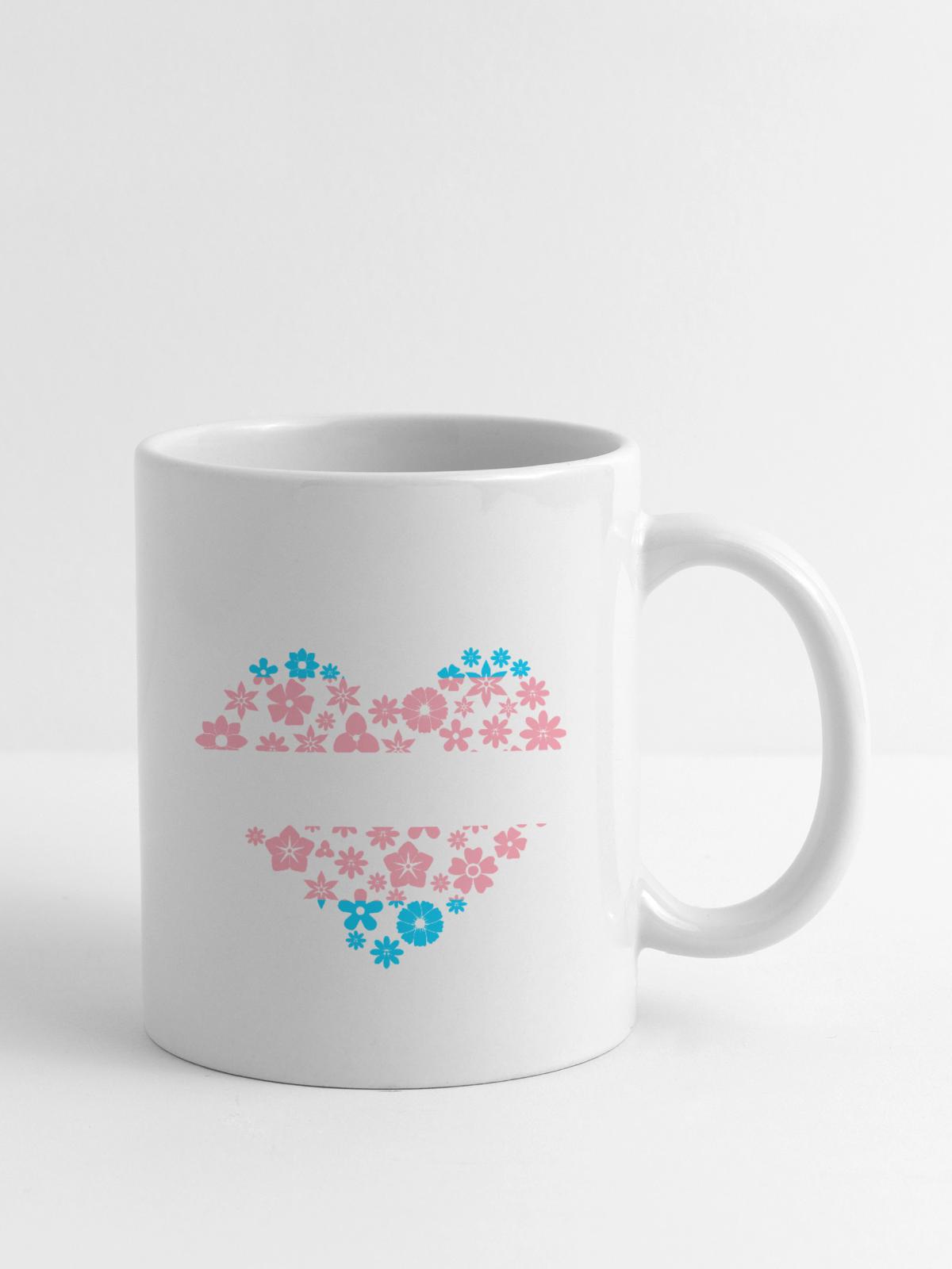 Trans Heart - Coffee/Tea Mug - white - Right