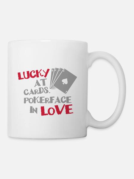 Pokerface Love vintage - Coffee/Tea Mug - white