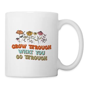 Grow Through What You Go Through yellow - Coffee/Tea Mug - white - Right