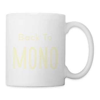 Back To Mono Text blue - Coffee/Tea Mug - white - Right