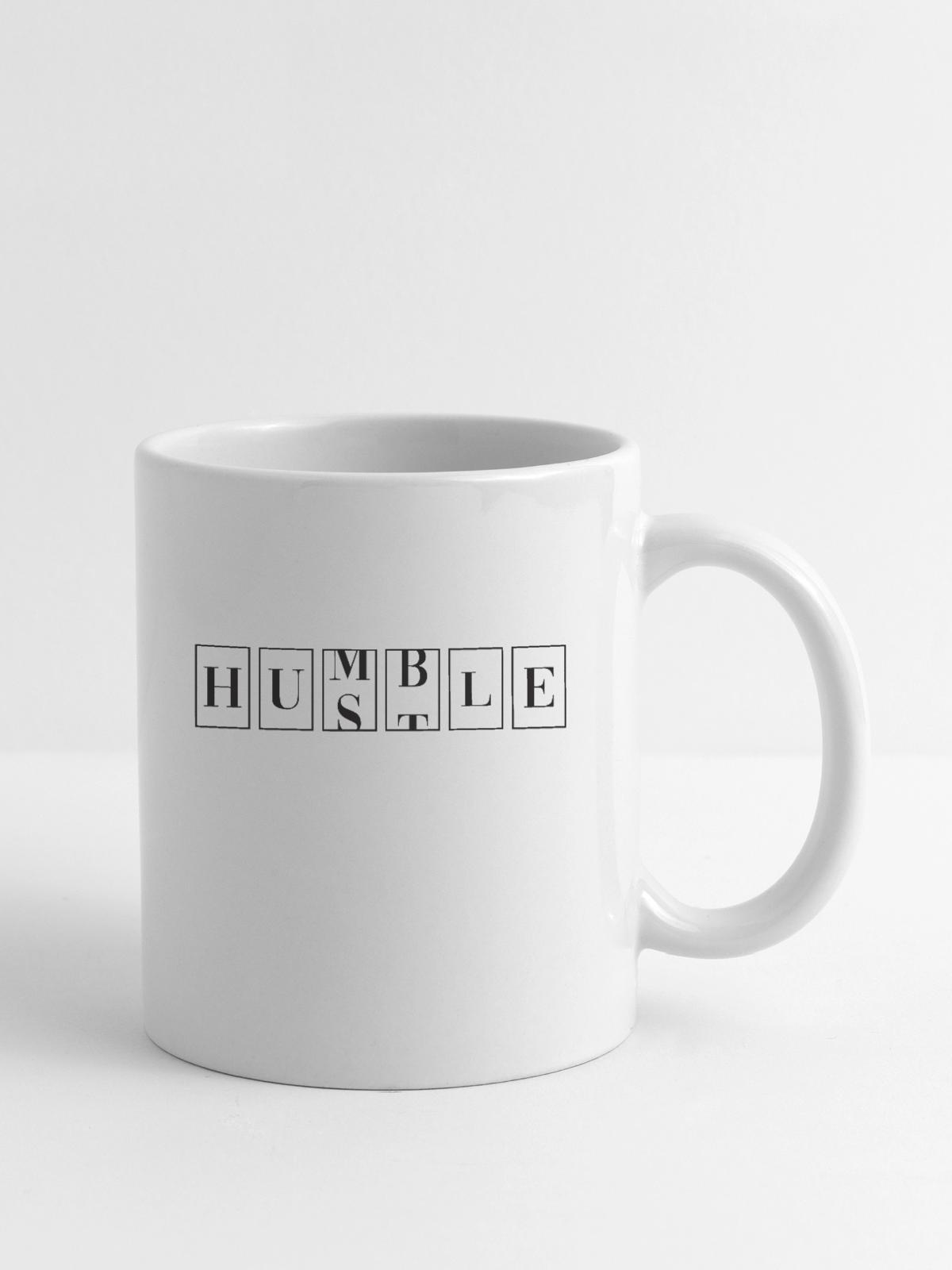 Hustle, Humble. - Coffee/Tea Mug - white - Right