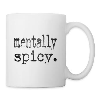 Mentally Spicy Typographic Tee - Coffee/Tea Mug - white - Right