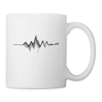 Monochrome Waveform Flux - Coffee/Tea Mug - white - Right