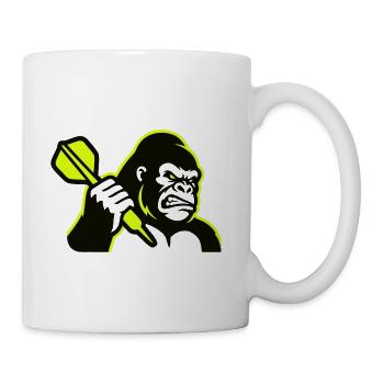 Darts Gorilla Profile Graphic - Coffee/Tea Mug - white - Right