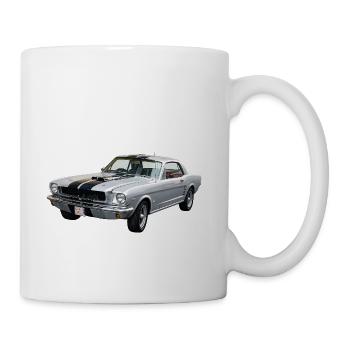 Mustang Classic: Silver Racing Stripes - Coffee/Tea Mug - white - Right