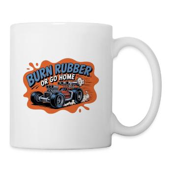 Burn Rubber Hot Rod - Coffee/Tea Mug - white - Right
