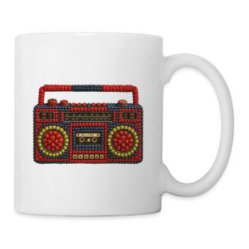 Berry Boombox in a fruity retro style - Coffee/Tea Mug - white - Right