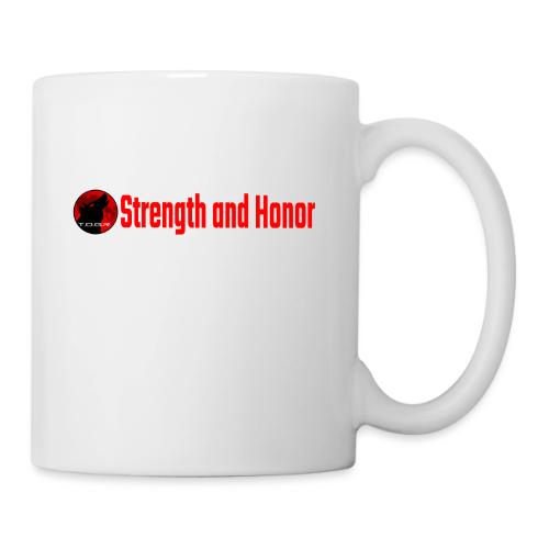Strength and Honor - Red Letters - Coffee/Tea Mug