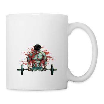 Im Sweating Like a Sinner at Church Workout Funny - Coffee/Tea Mug - white - Right