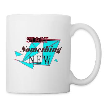 Start Something New Neon Shapes - Coffee/Tea Mug - white - Right