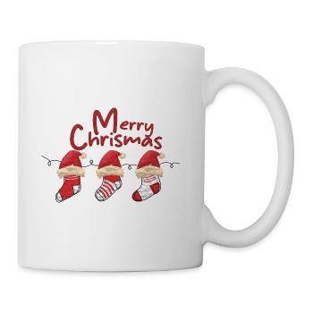 Merry Christmas Sock Trio - Coffee/Tea Mug - white - Right
