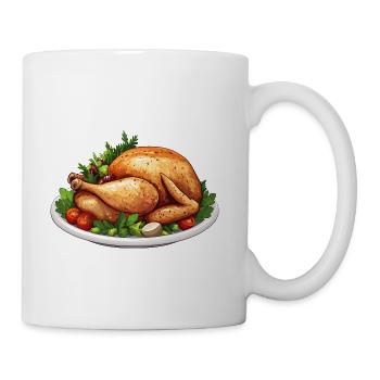 Heritage Roast Turkey Plate - Coffee/Tea Mug - white - Right