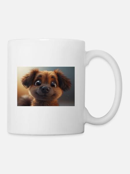 Button-Nose Smile - Coffee/Tea Mug - white