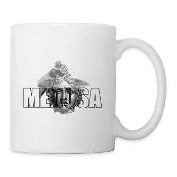 Medusa Head Art with Bold Typography - Coffee/Tea Mug - white - Right
