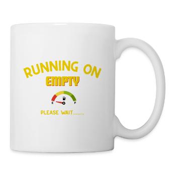 Running on Empty Gauge Tee - Coffee/Tea Mug - white - Right