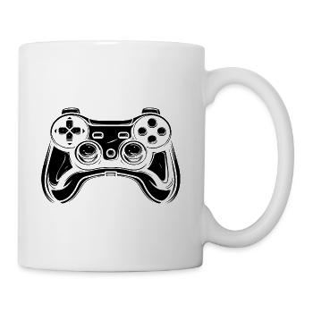 Gaming Controller Sketch - Coffee/Tea Mug - white - Right