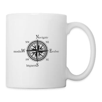 COMPASS NAVIGATION LOGO - Coffee/Tea Mug - white - Right