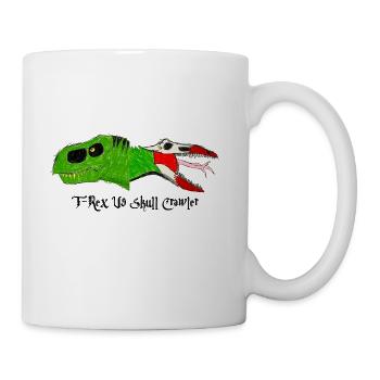 T-Rex Versus Skull Crawler Colour - Coffee/Tea Mug - white - Right