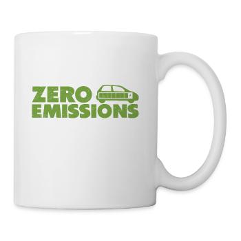 Electric Car Fan Green Nature Electric Car Owner - Coffee/Tea Mug - white - Right