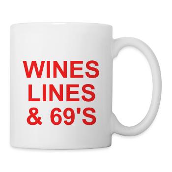 Wines Lines & 69's - Coffee/Tea Mug - white - Right