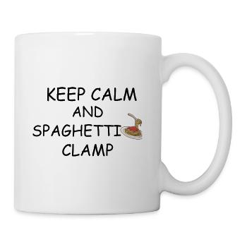 Keep Calm And Spaghetti Clamp - Coffee/Tea Mug - white - Right
