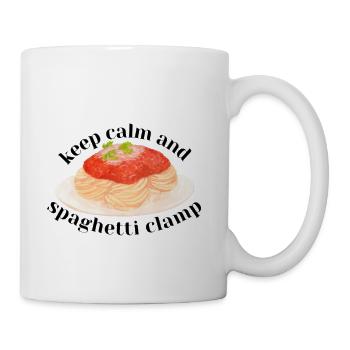 Keep Calm And Spaghetti Clamp - Coffee/Tea Mug - white - Right