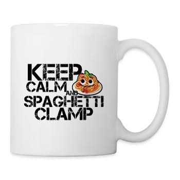 Keep Calm And Spaghetti Clamp - Coffee/Tea Mug - white - Right