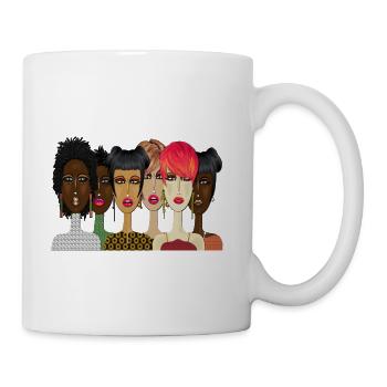 "United – Bold & Beautiful Women Art" - Coffee/Tea Mug - white - Right