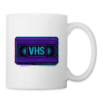VHS Neon Retro Tape - Coffee/Tea Mug - white - Right