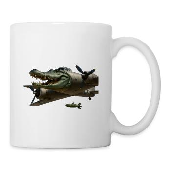 Crocodile Bomber Surreal - Coffee/Tea Mug - white - Right
