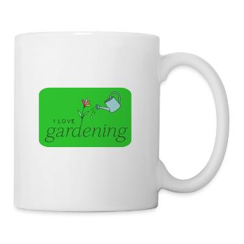 I love gardening - Coffee/Tea Mug - white - Right