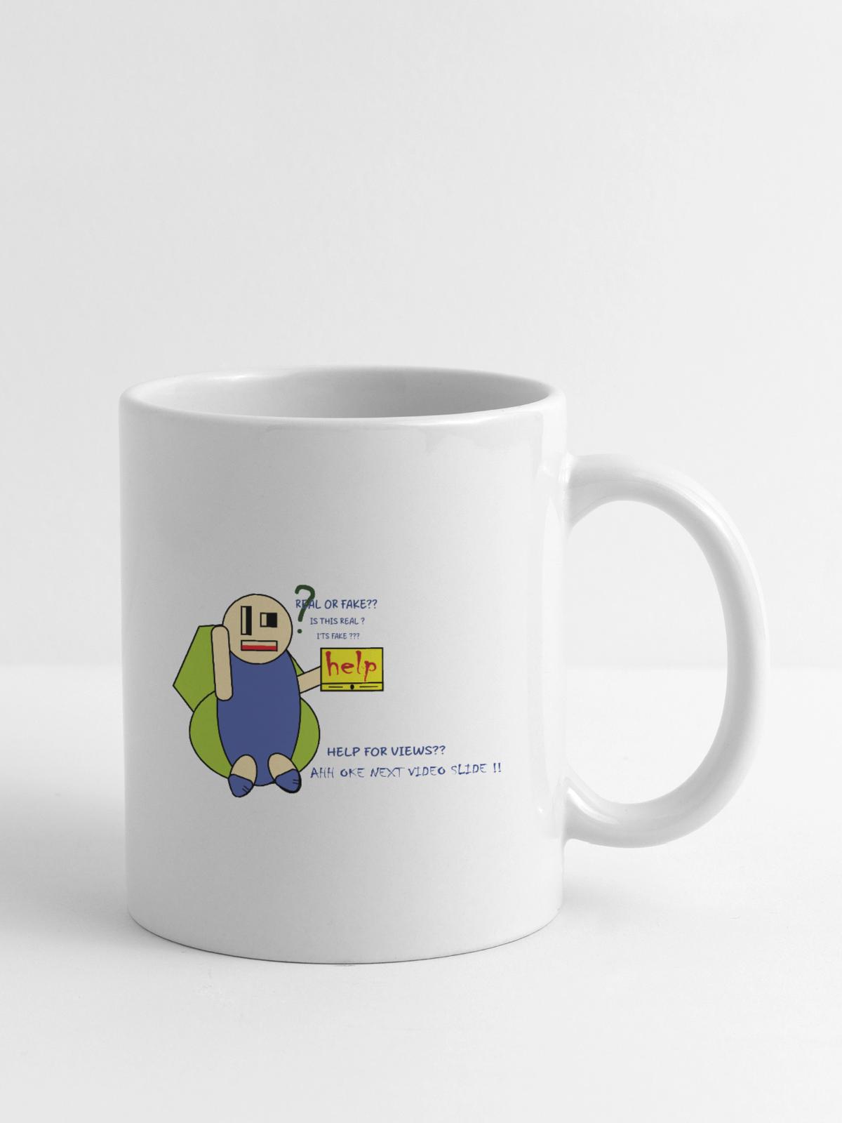 Help or Content? - Coffee/Tea Mug - white - Right