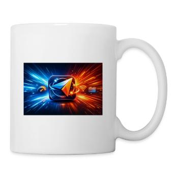 Neon Paper Plane Velocity - Coffee/Tea Mug - white - Right