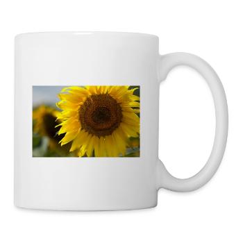 Sunlit Spiral Sunflower - Coffee/Tea Mug - white - Right