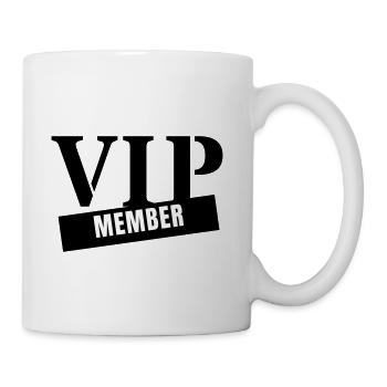 VIP Member - Matching Group Team Squad Crew Outfit - Coffee/Tea Mug - white - Right