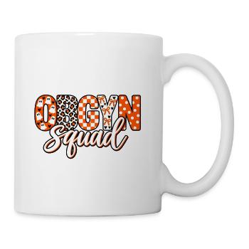 OBGYN Squad Halloween Spooky Nurse Medical Designs - Coffee/Tea Mug - white - Right