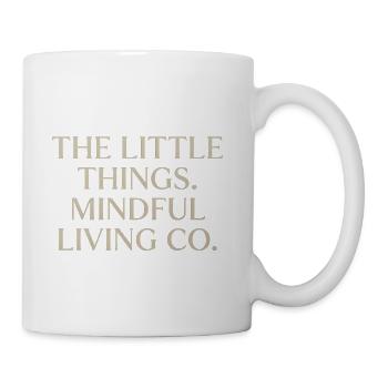 Little Things Mindful Living Logo - Coffee/Tea Mug - white - Right