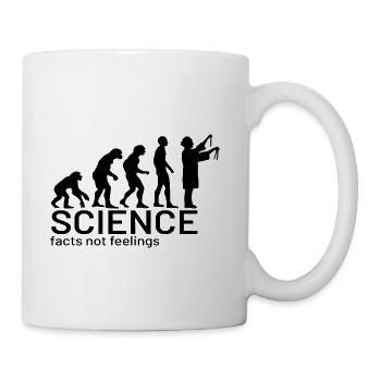 Evolution of Science (facts not feelings) - Coffee/Tea Mug - white - Right