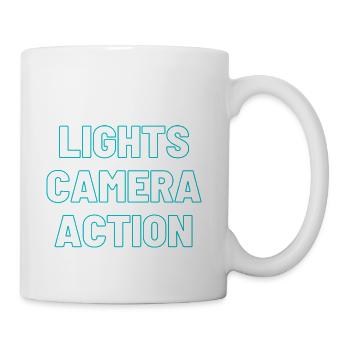 lights camera action - Coffee/Tea Mug - white - Right