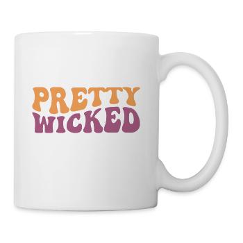 Pretty Wicked Retro Cute Halloween Eve - Coffee/Tea Mug - white - Right