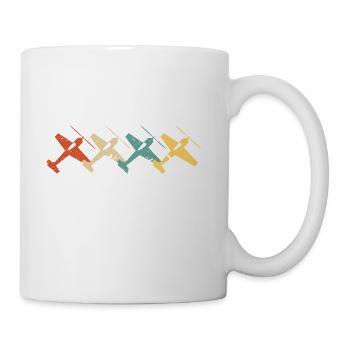 Model Airplane Retro Vintage Rc Plane - Coffee/Tea Mug - white - Right