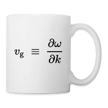 Group Velocity Of Wave Packets - Coffee/Tea Mug - white - Right