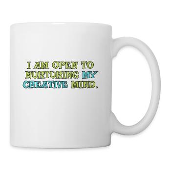 I Am Open To Nurturing My Creative Mind - Coffee/Tea Mug - white - Right