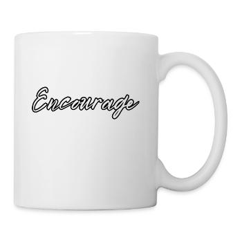 Encourage Typography Design - Coffee/Tea Mug - white - Right