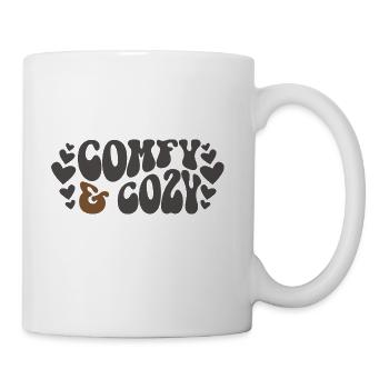 Comfy And Cozy Funny Winter Season Holiday - Coffee/Tea Mug - white - Right