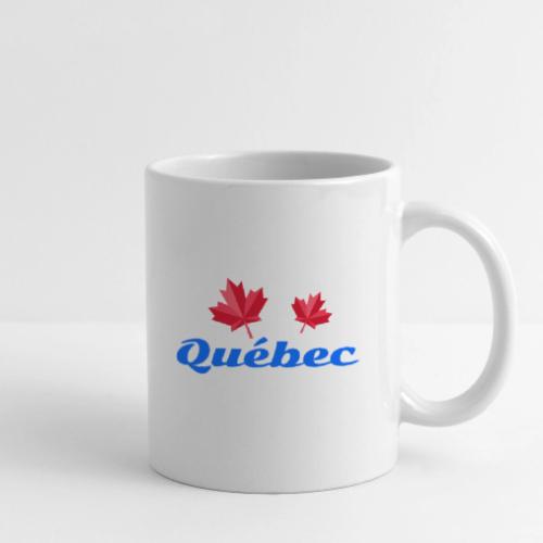 Québec with two red maple leaves - Coffee/Tea Mug