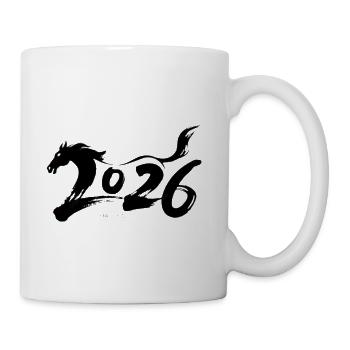 Horse Silhouette 2026 Year Design - Coffee/Tea Mug - white - Right